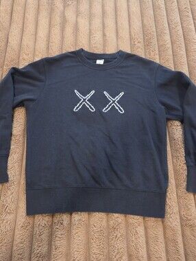 KAWS x Sesame Street x Uniqlo UT Black Sweatshirt Size Small
